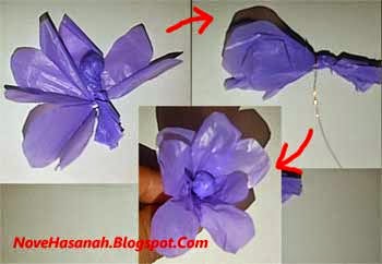 Nove Hasanah Cara Membuat Bunga Lavender Dari Kantong Plastik Bekas