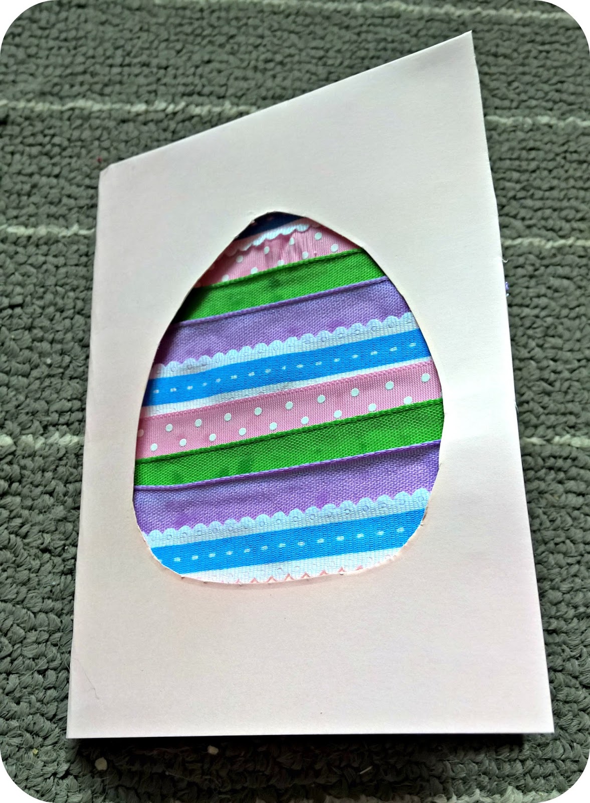 Easy Easter Ribbon Greeting Card Craft