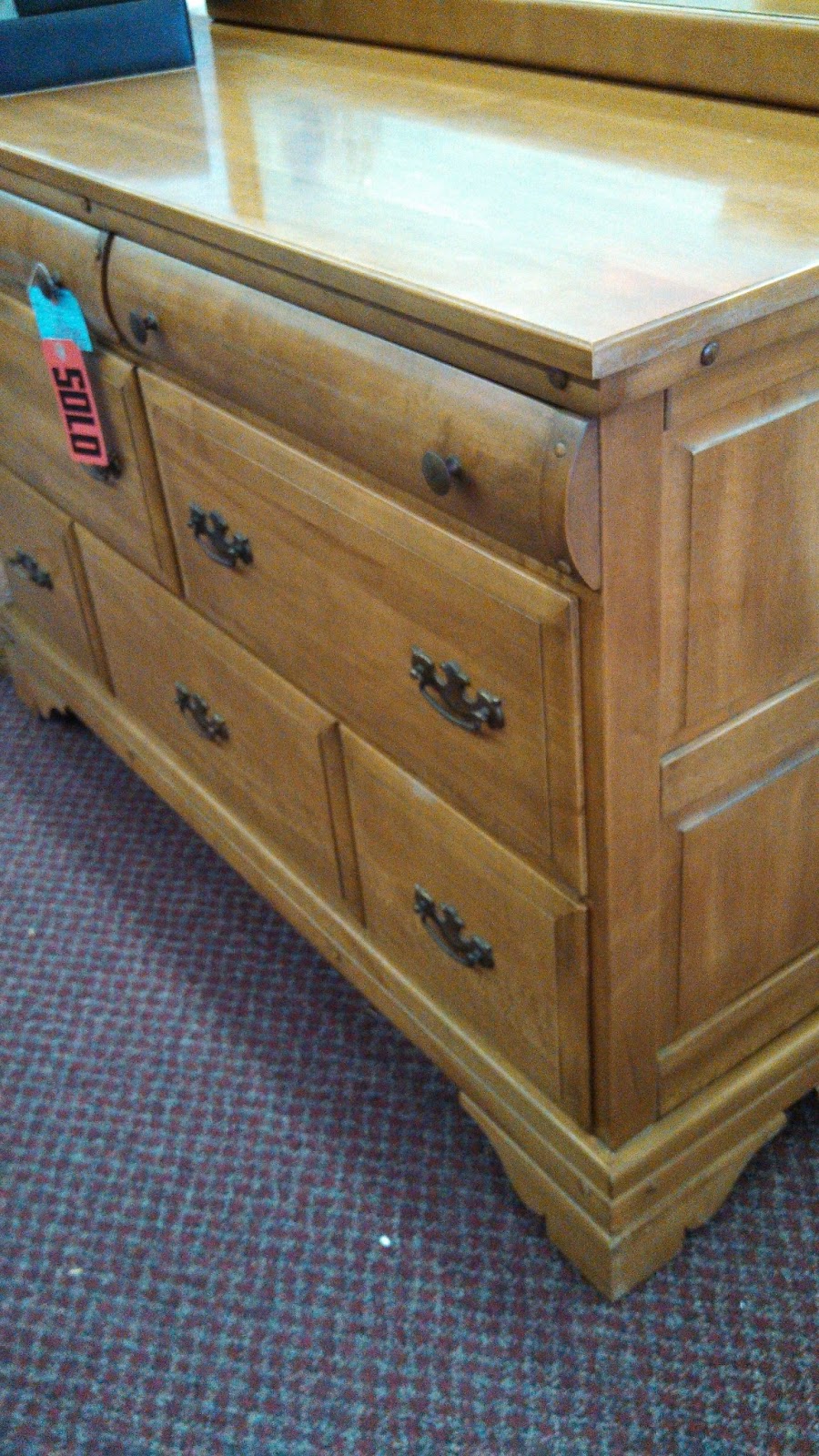 The Turquoise Iris Furniture & Art Vintage Yellow Dresser Distressed