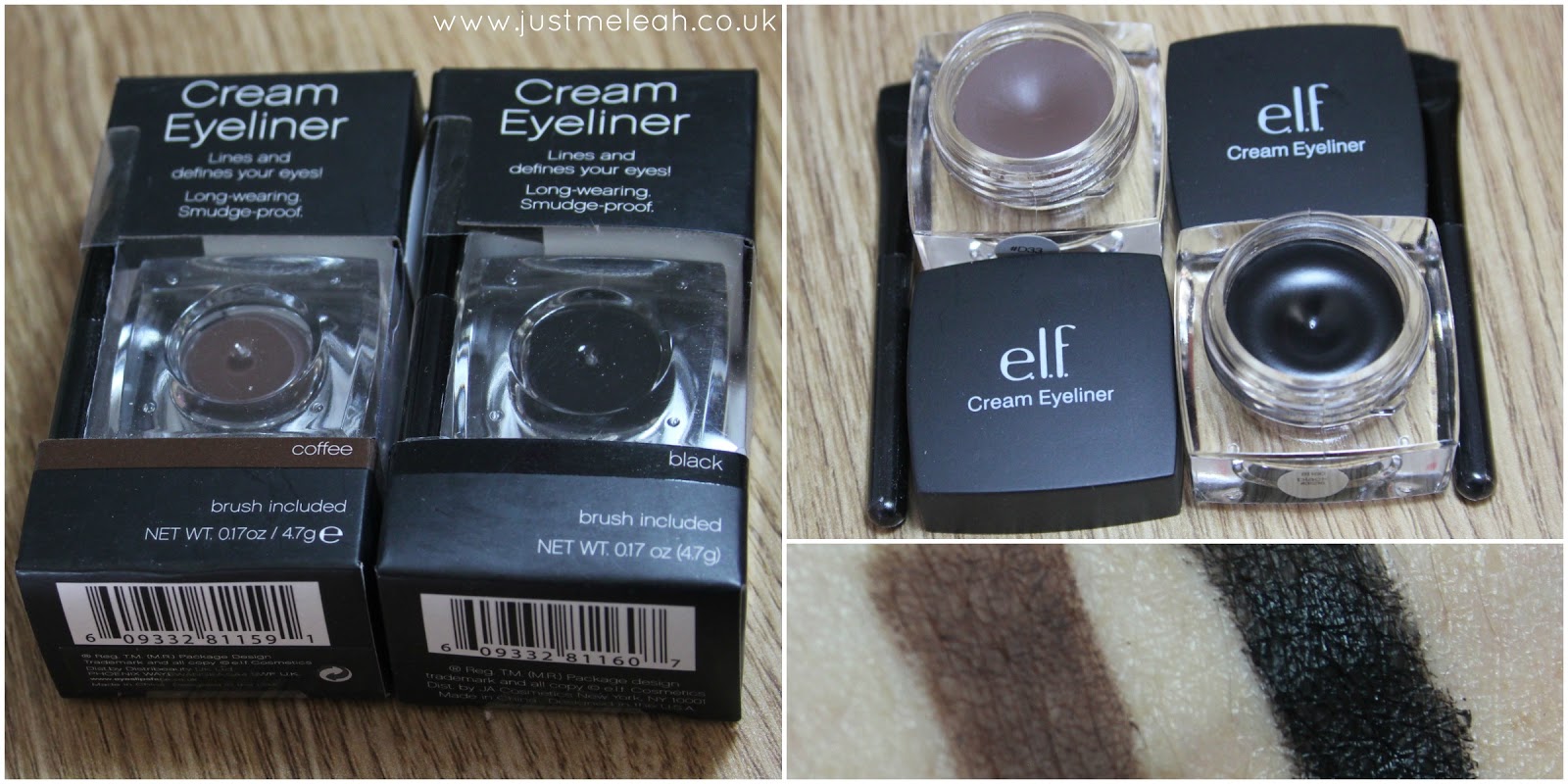 Beauty ELF Cream Eyeliners in Coffee & Black Love Leah