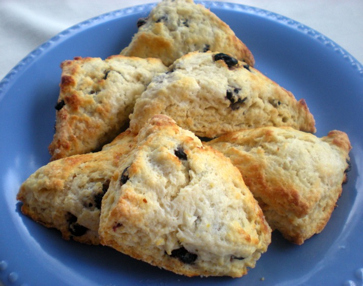 A Cook and Her Books Meyer lemon scones with dried blueberries