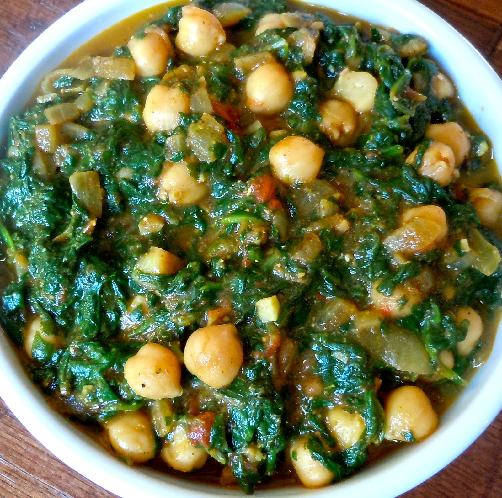 Rashmi's Recipes Palak Chhole (Spinach and Garbanzo Bean Curry)