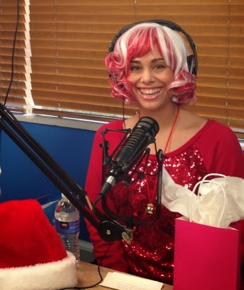 Candycane Claus on the air at UBN Radio in Hollywood!