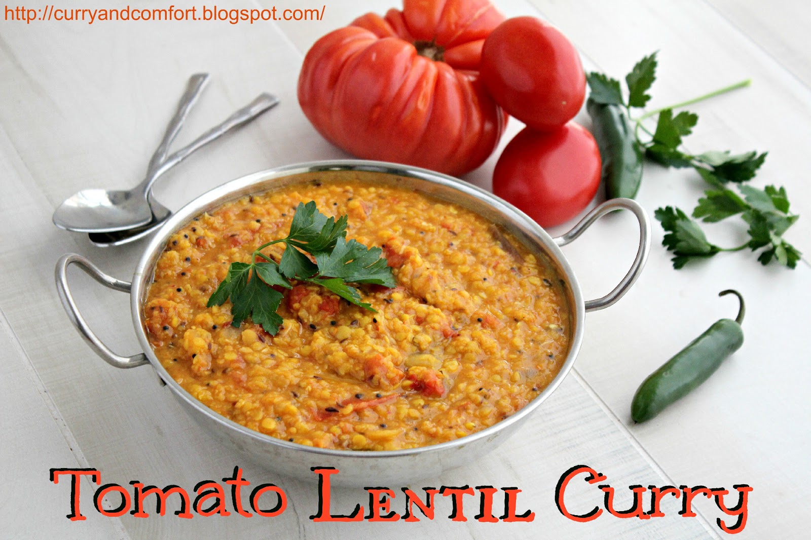 Kitchen Simmer Tomato Lentil Curry (Vegan Dish)