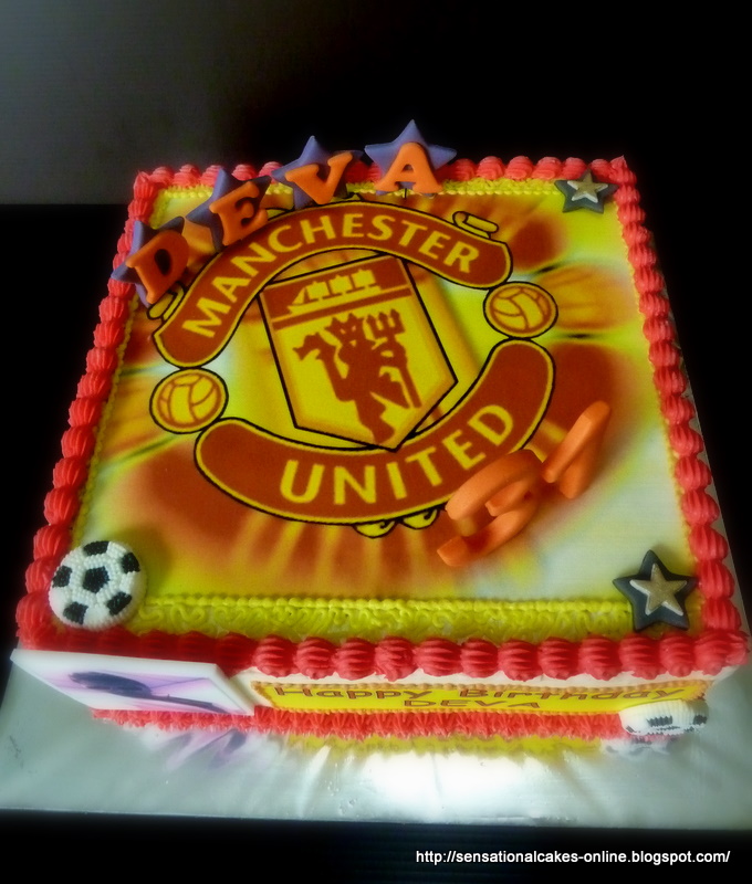 Cakes2Share Singapore Manchester United Cake Football