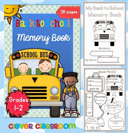 Back to School Memory book for first and second graders Back to School Memory book for first and second graders