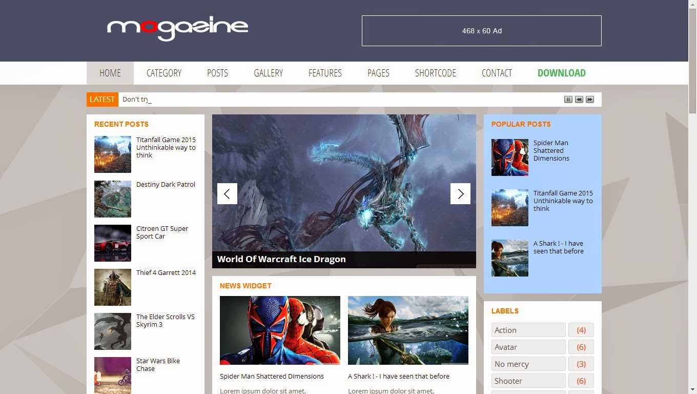 Mogazine Blogger Template - Template quá đẹp cho trang tin tức Mogazine Blogger Template - Template quá đẹp cho trang tin tức