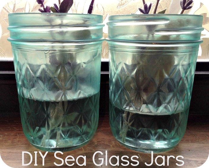 Unfolding Creatively DIY Sea Glass Jars
