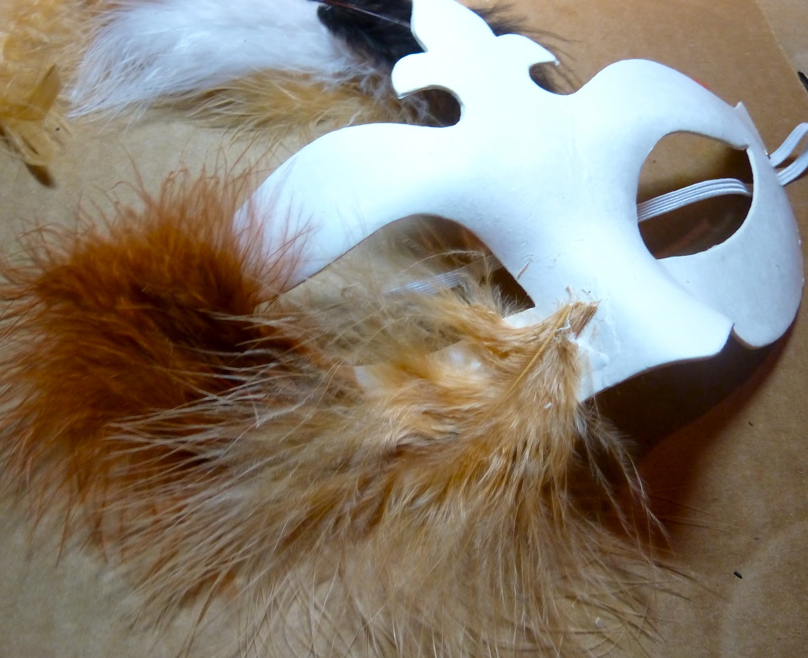 Make it easy crafts Calico feather mask