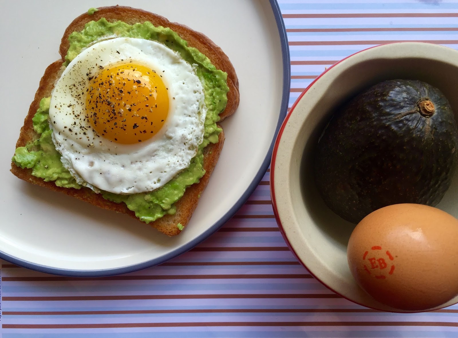 Sunny side Egg Avocado Toast ebeggsfit I Run For Wine