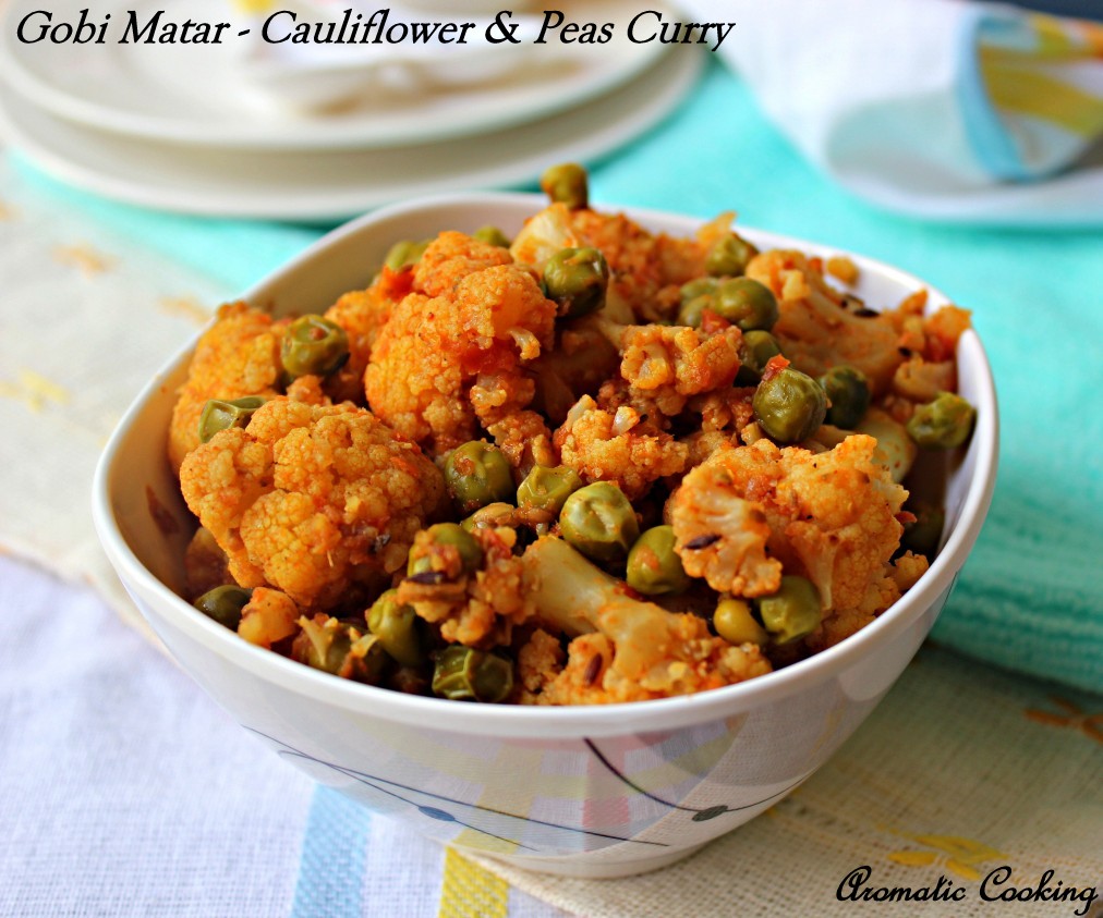Aromatic Cooking Gobi Matar/ Cauliflower And Peas Curry