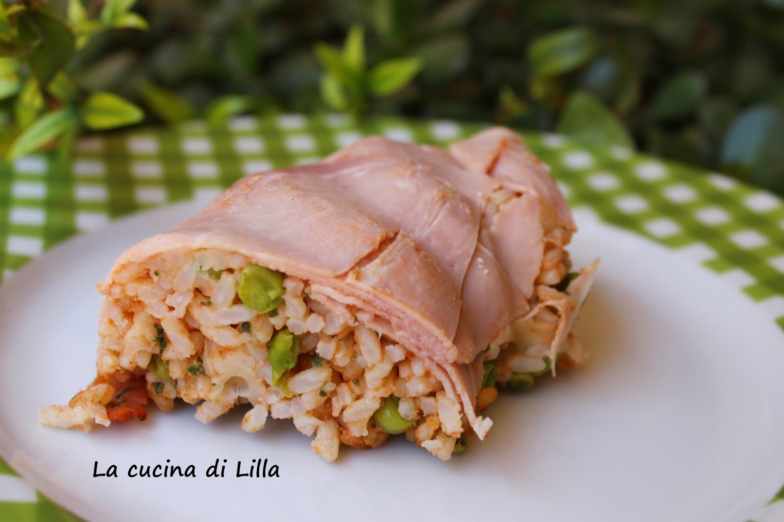 Riso e risotti Timballo di riso con prosciutto e piselli