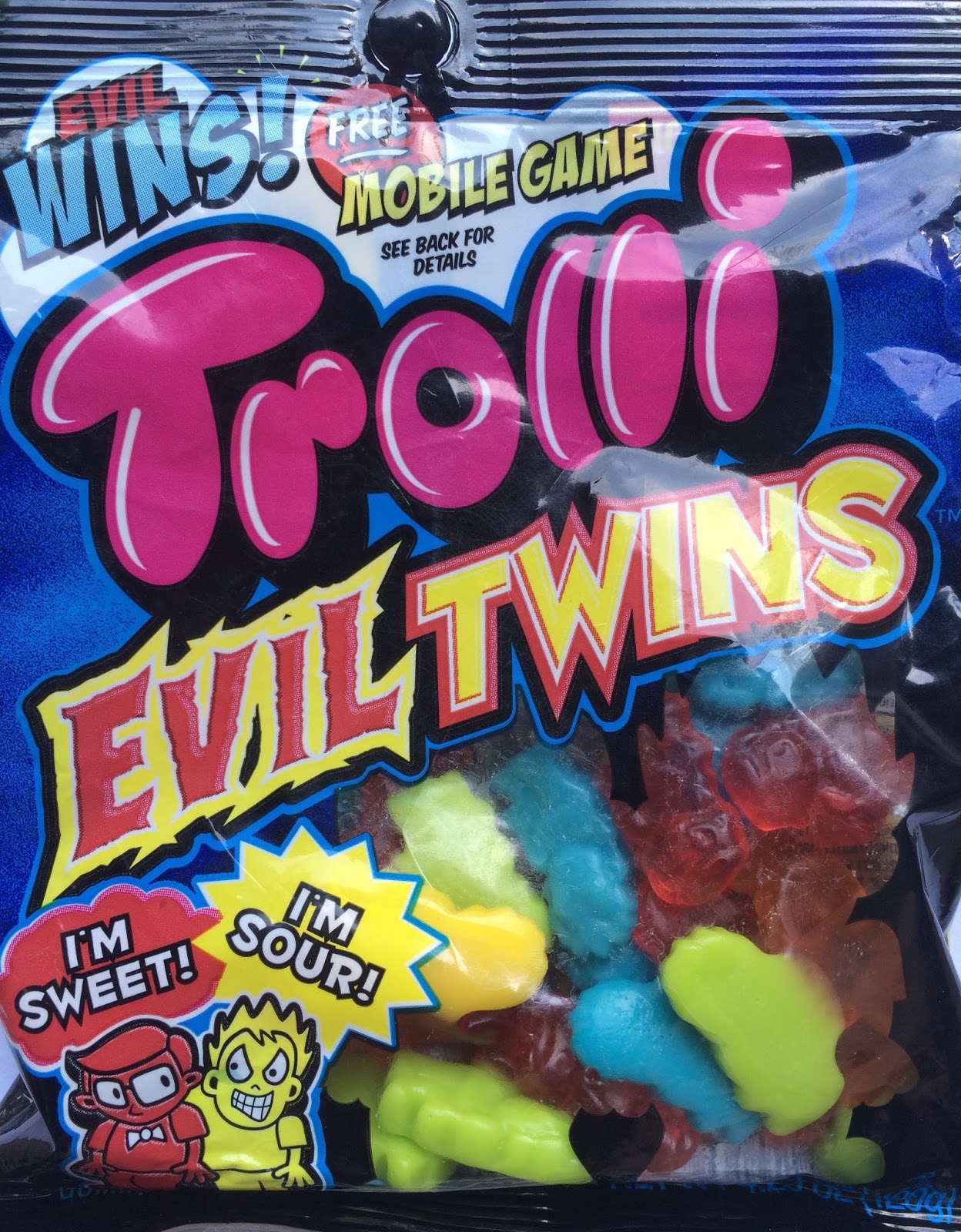 Obsessive Sweets Twisted Treats Trolli Evil Twins Sweet and Sour Gummies
