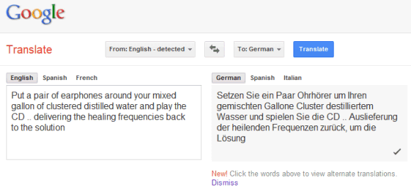 Google Operating System: Tabs in Google Translate