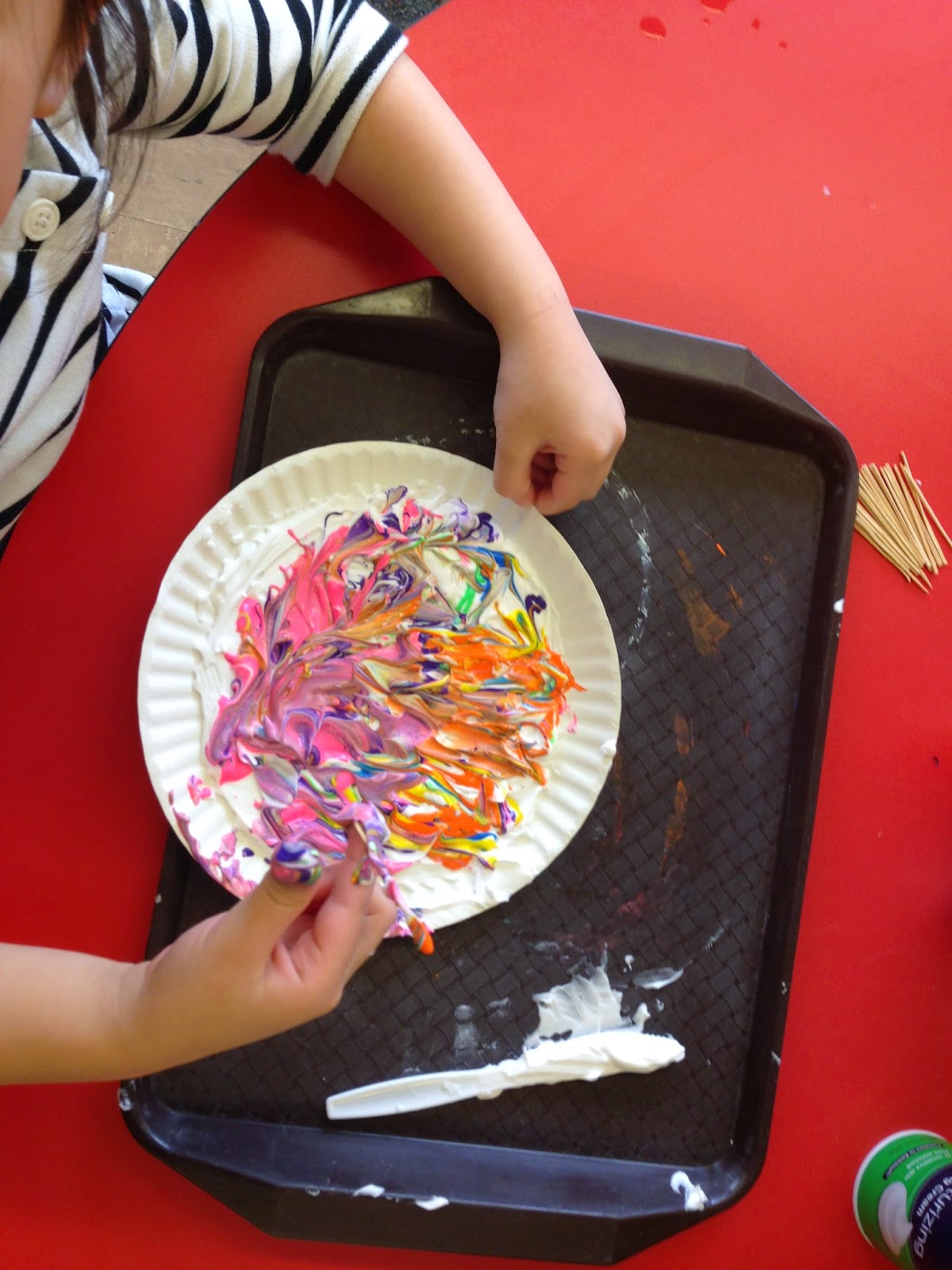 Backsies Is What There Is Not S is for Shaving Cream Painting