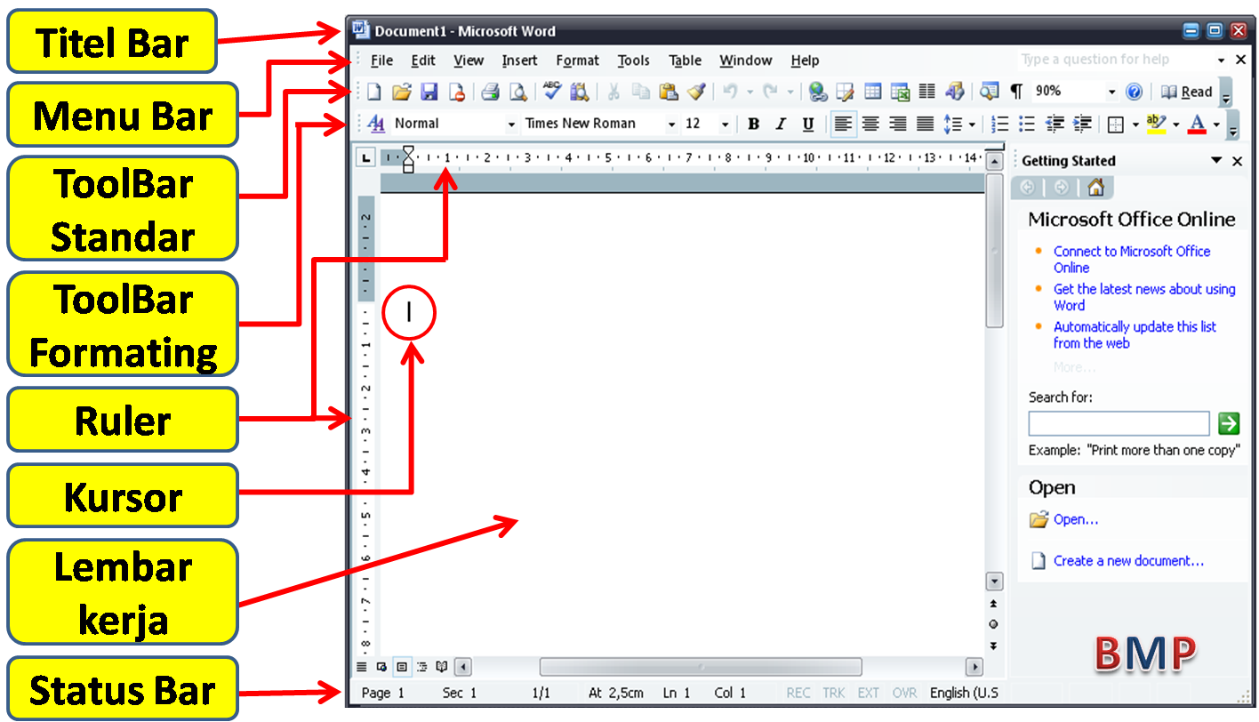 Fungsi Menu Dan Ikon Pada Microsoft Office Word 2007