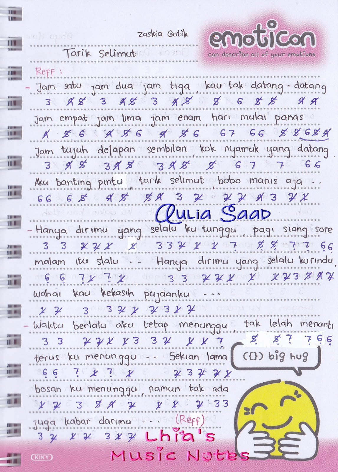 Not Angka Lagu Zaskia Tarik Selimut
Not Angka Lagu Zaskia Tarik Selimut