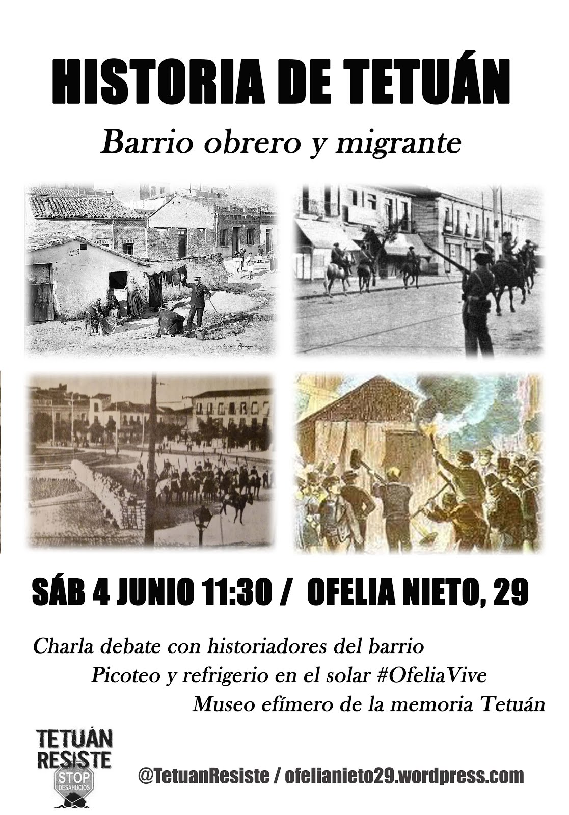 4 junio Acto: Charla Debate Tetuán Resiste