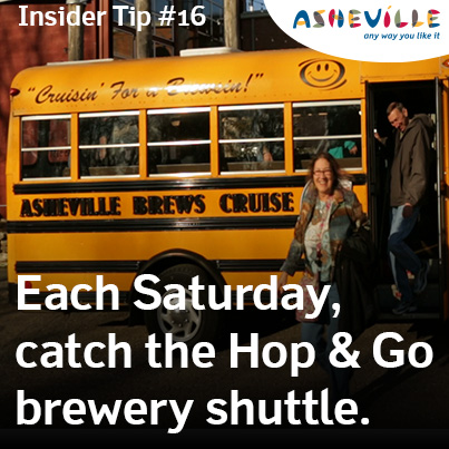 Asheville Insider Tip: Let Brews Cruise do the Driving. Asheville Insider Tip: Let Brews Cruise do the Driving.
