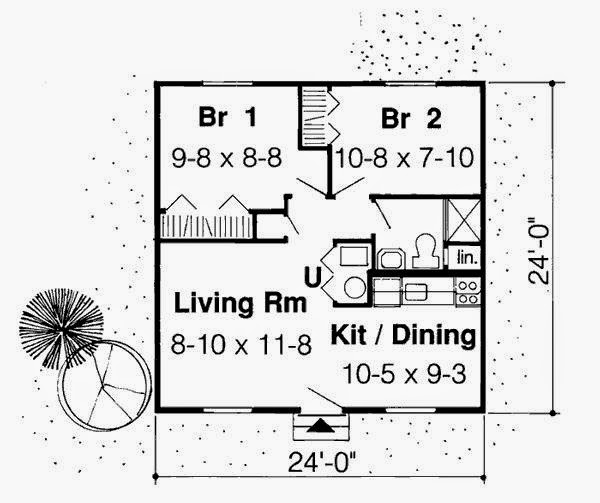 Small 2 Bedroom Cottage Plans