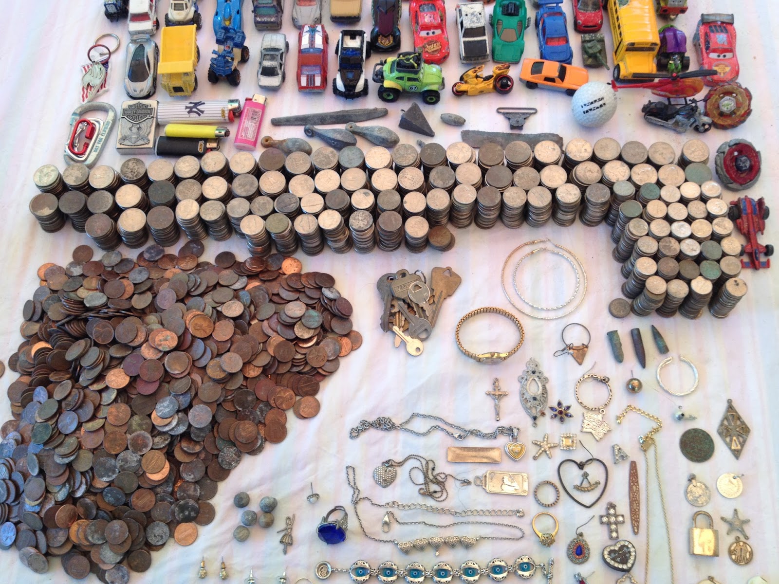 Surf & Turf Metal Detecting These are My Total Season Beach finds from