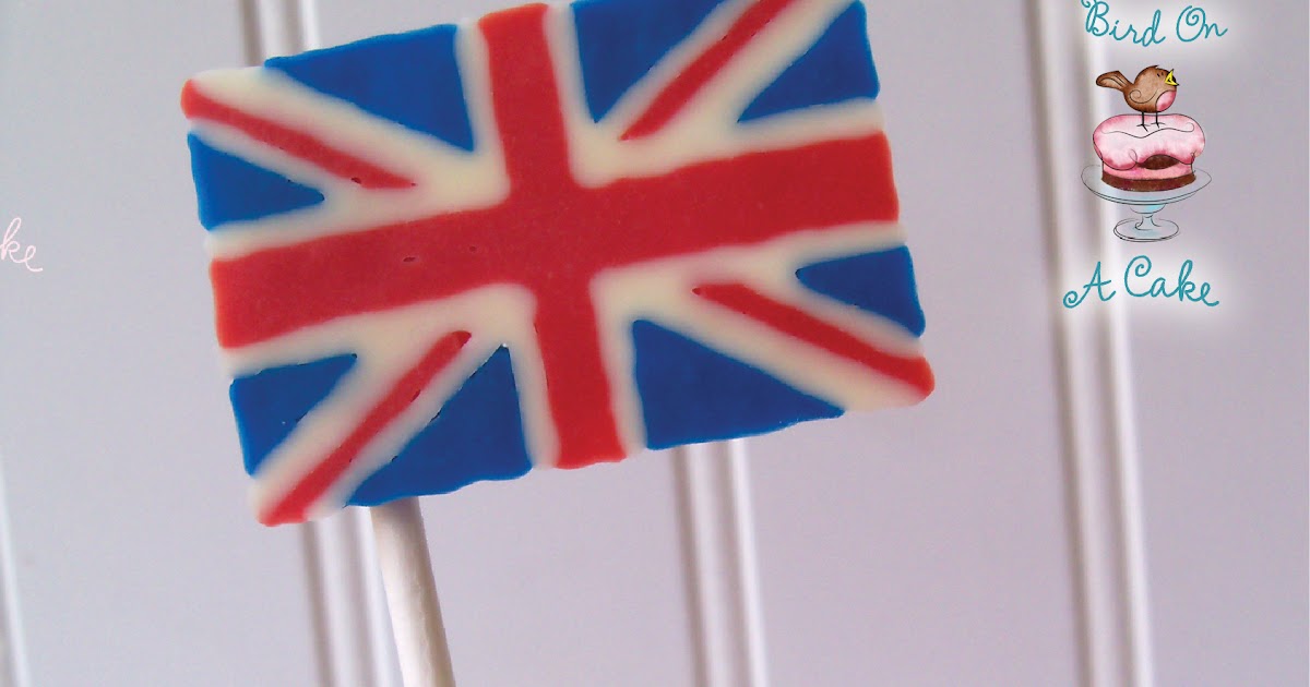 Bird On A Cake British Flag {Union Jack} Cupcake Toppers