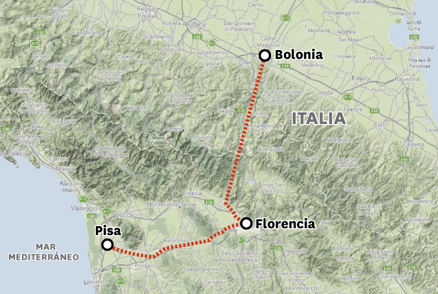 Tren Bolonia Florencia