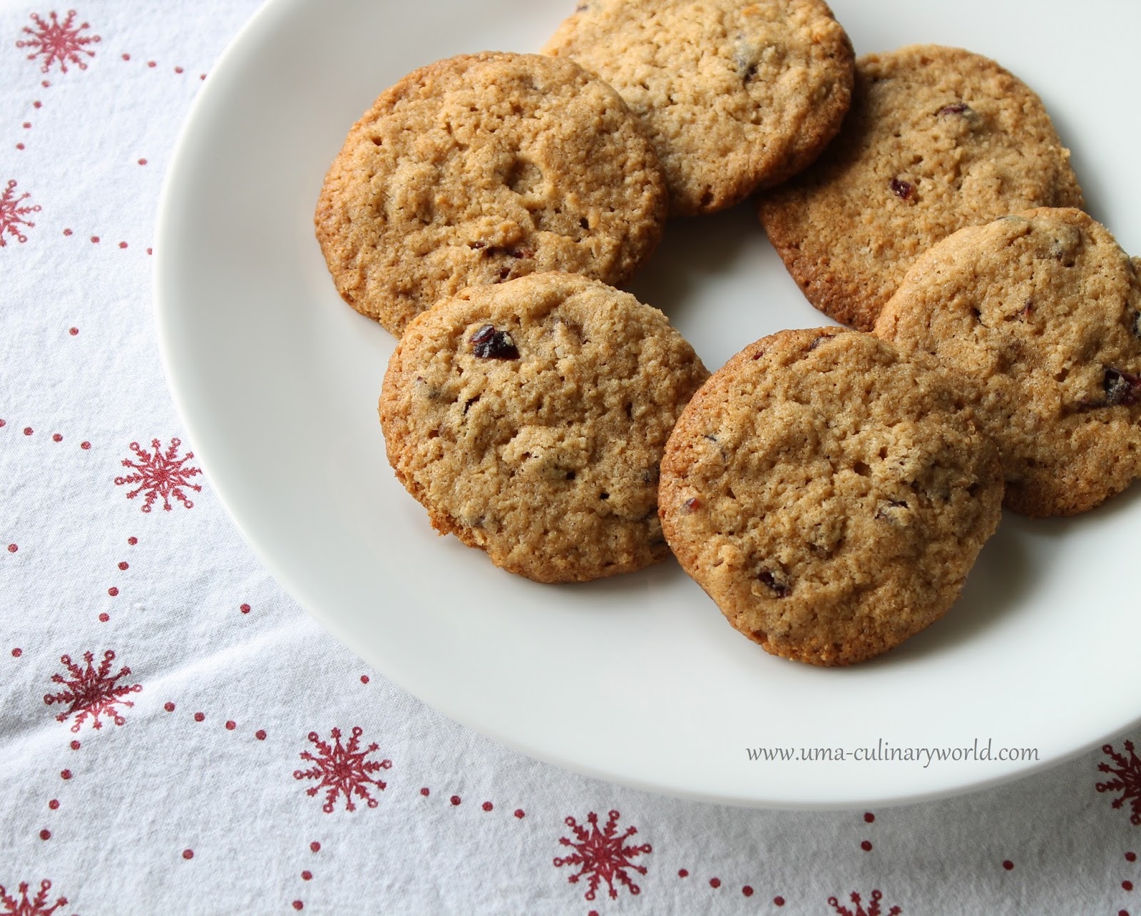 Uma's Culinary World Eggless Whole Wheat Coconut and Dry Fruit Cookies