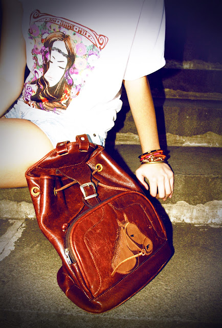 кожаный рюкзак женский, уличная мода москва