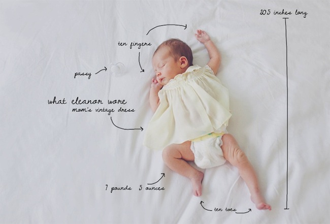 simple birth announcement