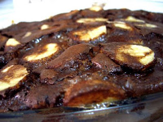 Bolo de banana com chocolate Bolo de banana com chocolate