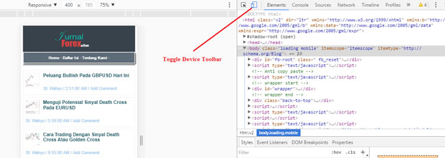 betuk blog versi mobile versi mobile; laptop;