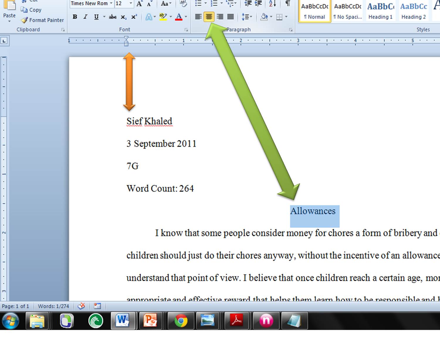 Body of an essay includes