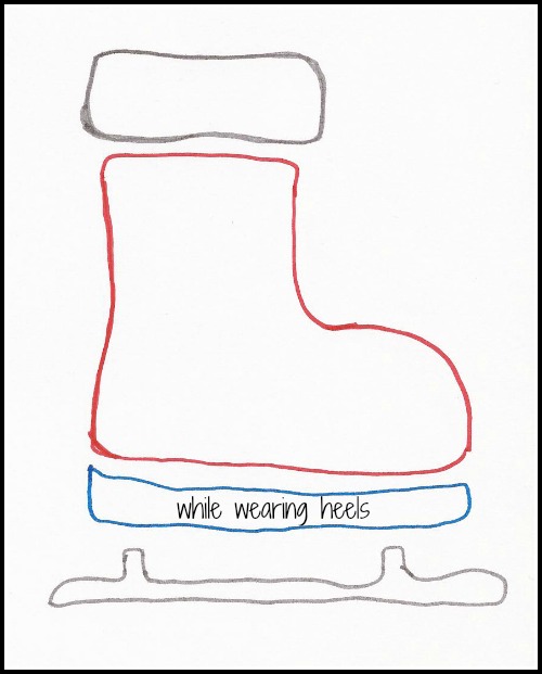 while wearing heels advent calendar part 1 hockey skate christmas patterns