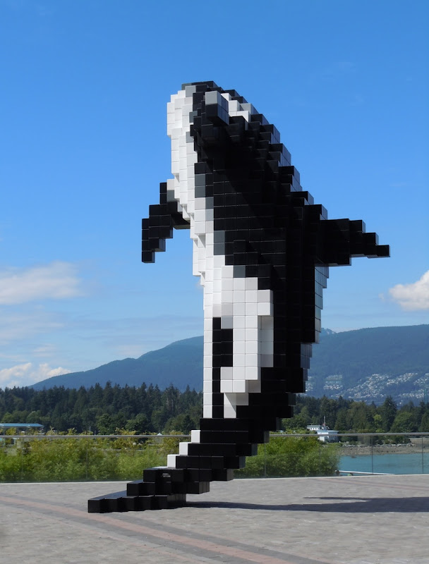 Digital Orca sculpture Douglas Coupland