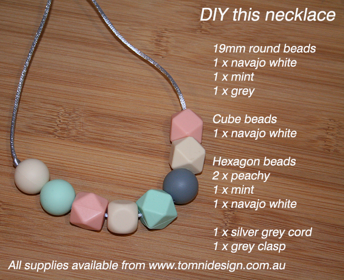 TOMNI design n two green pears DIY Silicone Bead Necklaces and teethers