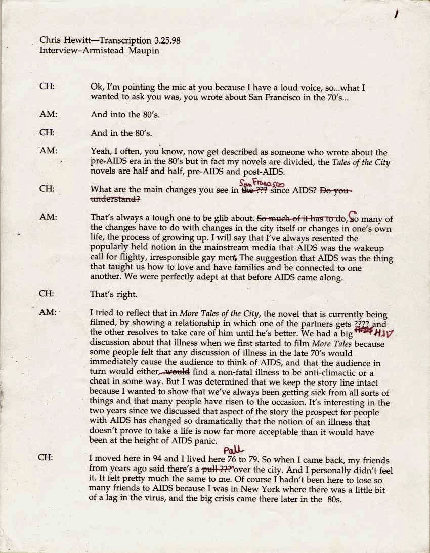Christopher Hewitt Papers (GLC 67), Gay and Lesbian Center, San Francisco Public Library