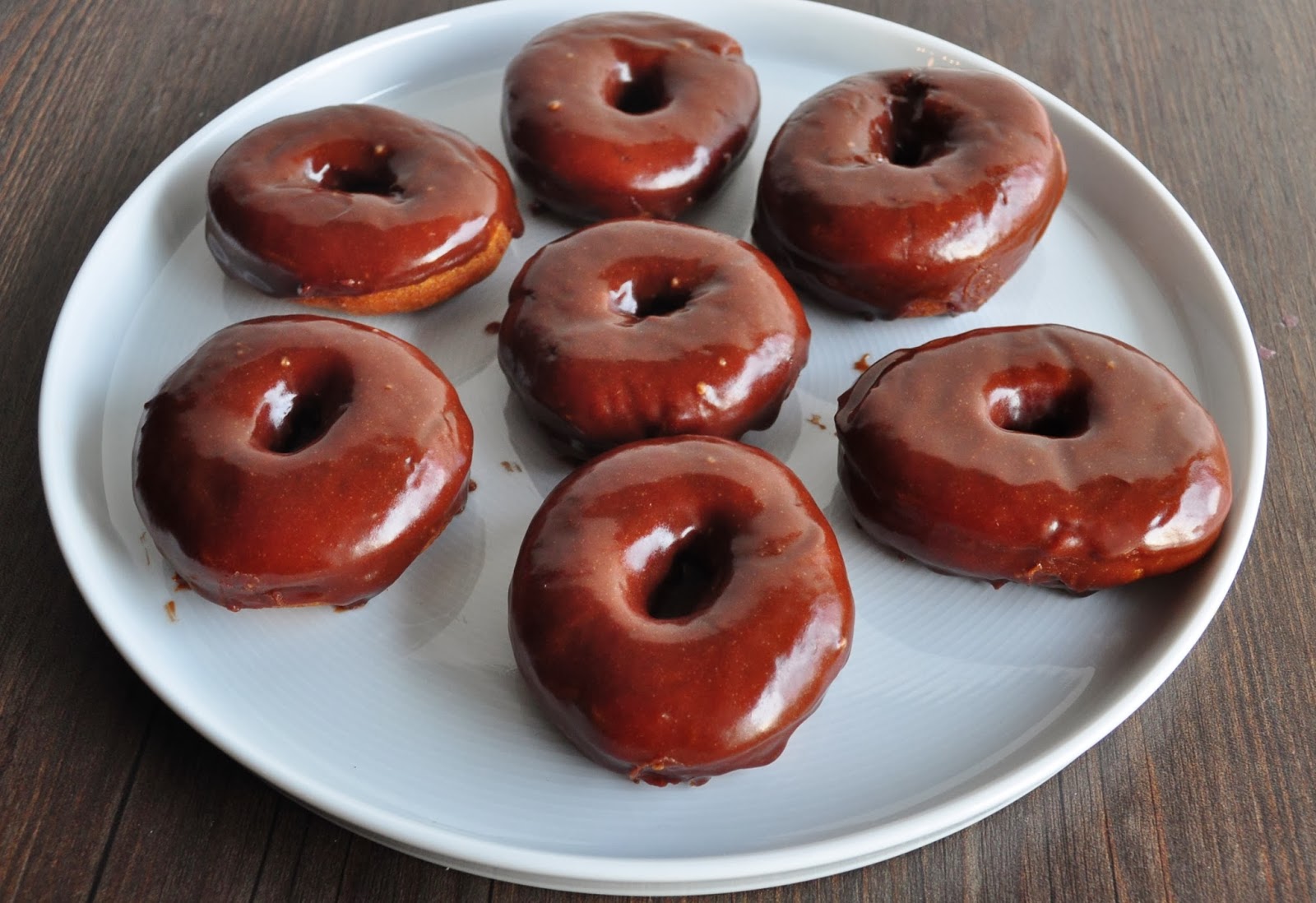 My Tiny Oven Fried Donuts with Chocolate Glaze