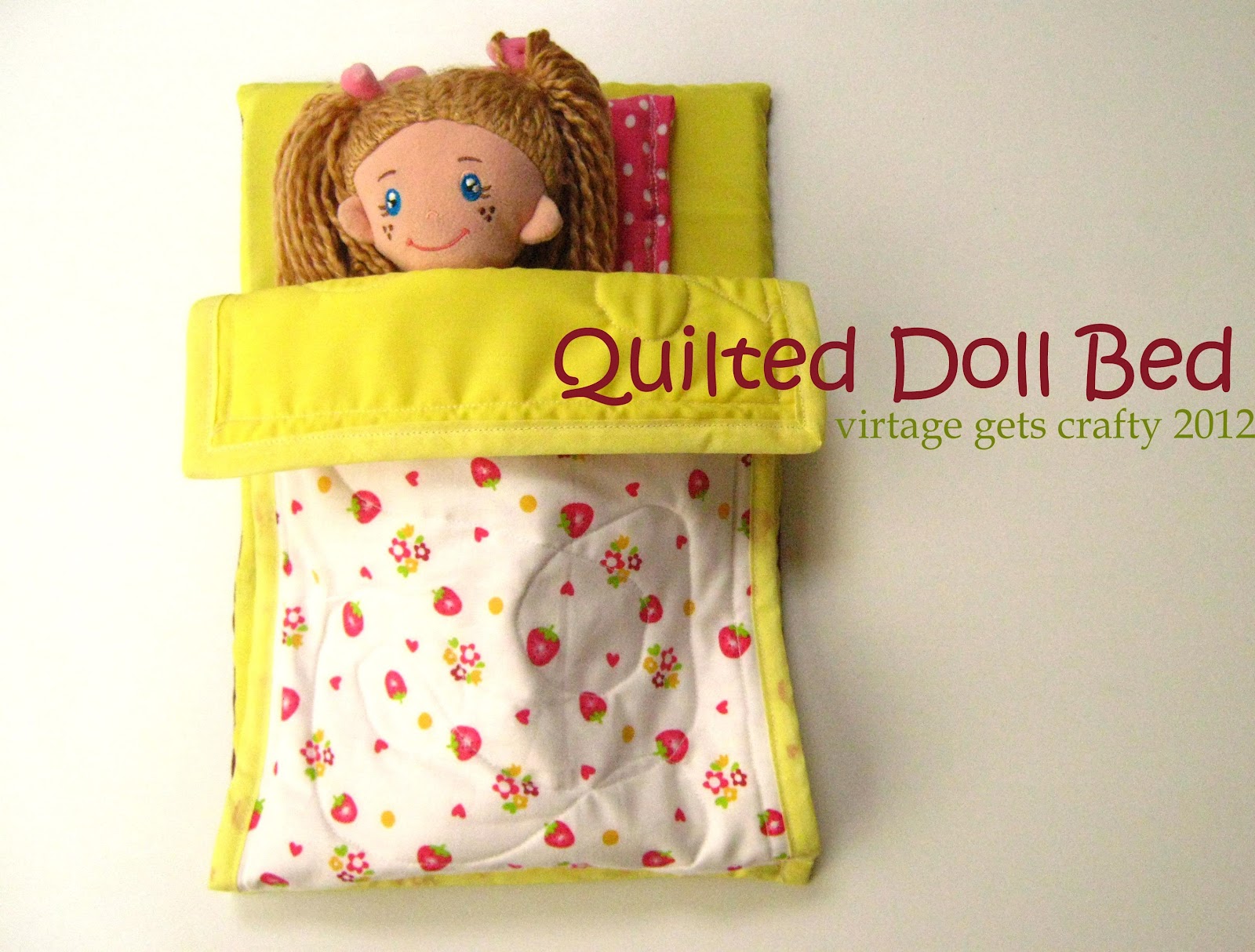 Virtage Gets Crafty A quilted bed for dolly
