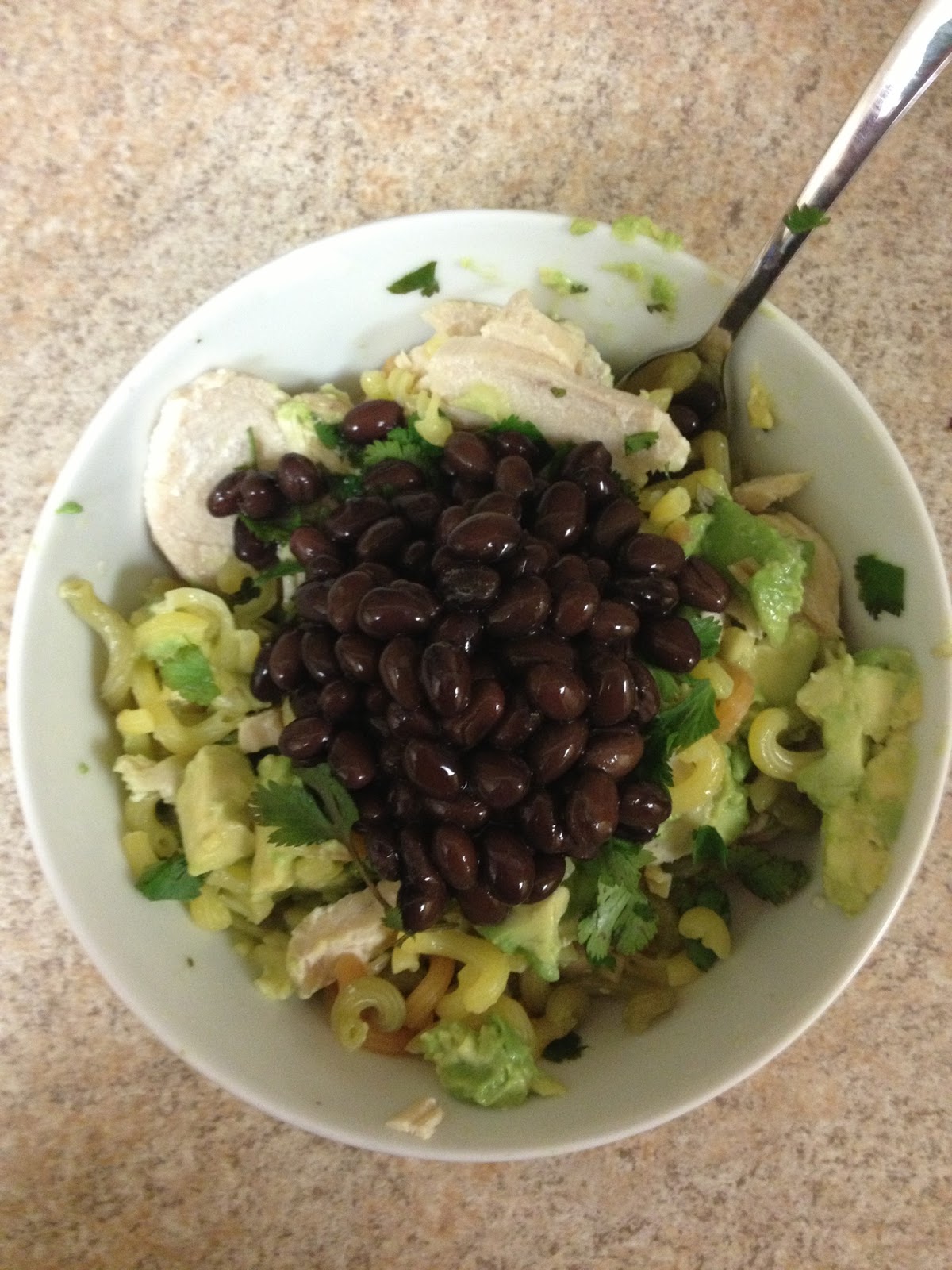 Unconventional Kitcheness Avocado//Lime Pasta Salad
