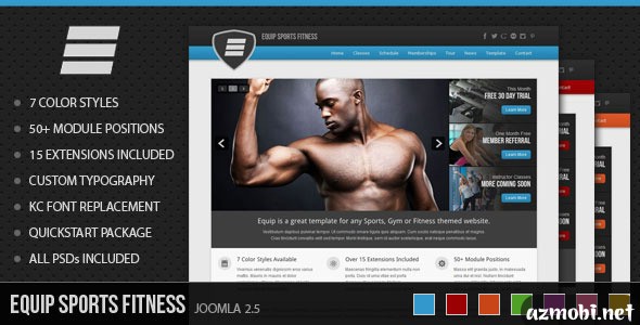 Equip Joomla Sports And Fitness Theme