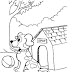 Desenho de Cachorrinho em sua Casinha