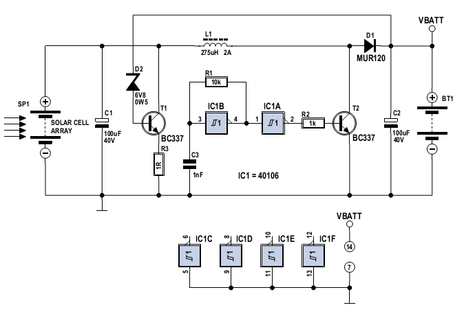 Simple Solar Cell Array Charger with Regulator | Electronic Circuits