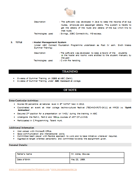 b tech cse resume format 10000 cv and resume sles with free b b tech cse resume format 10000 cv and resume sles with free b