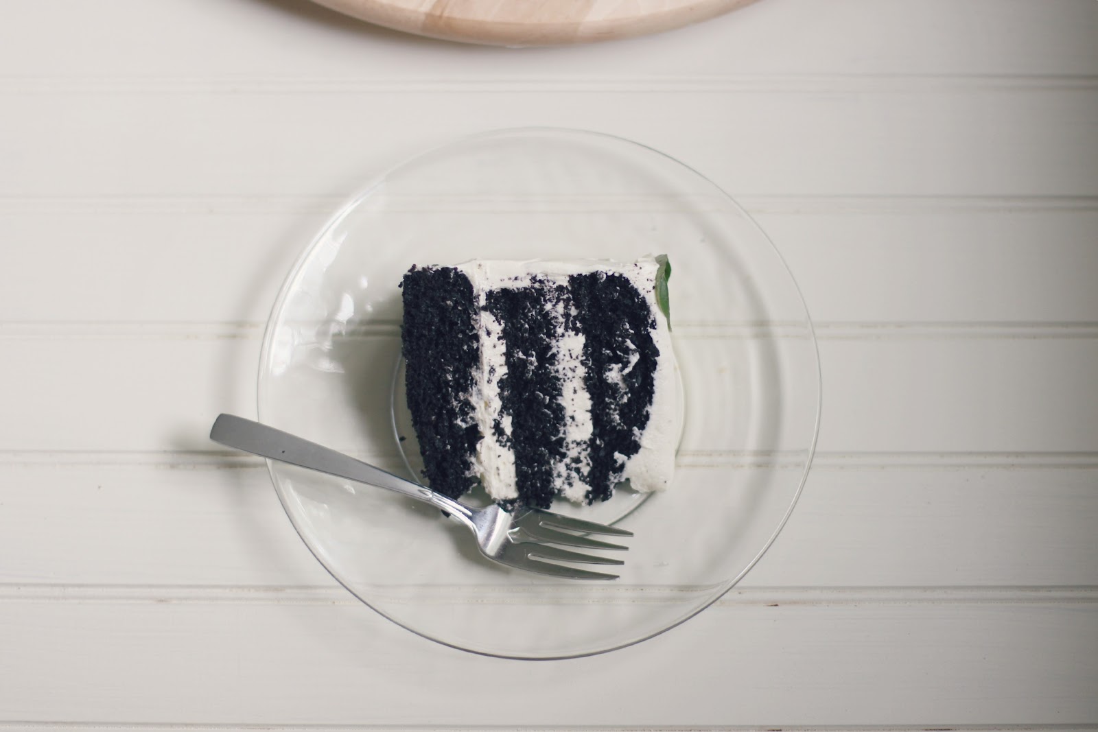 chocolate cake with basil