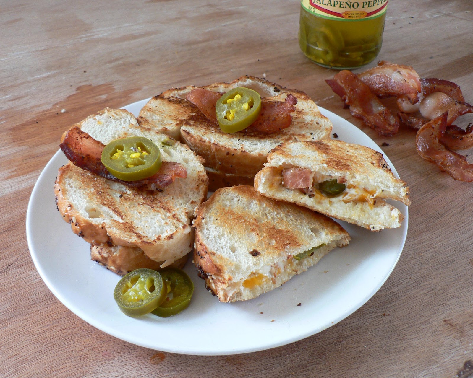 Jalapeno Popper Grilled Cheese Sandwich with Bacon Bless This Mess
