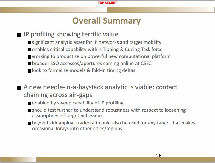 Slide 26 from the 2012 CSEC presentation about IP Profiling Analytics & Mission Impacts