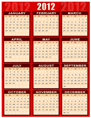 Pakistan Urdu Islamic Calender 2012