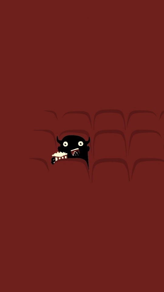   Little Monster Eating Popcorn While Watching Movie   Android Best Wallpaper