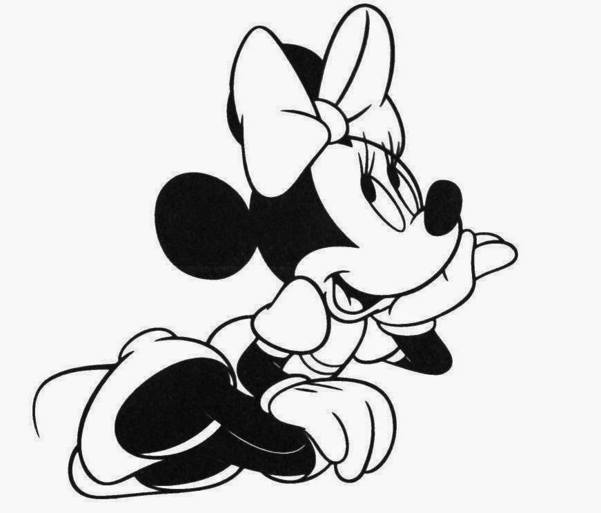 Minnie Mouse For Kid Coloring Page Free wallpaper